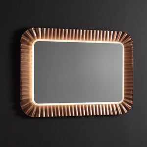 Specchio a led bronzo 94x68 cm