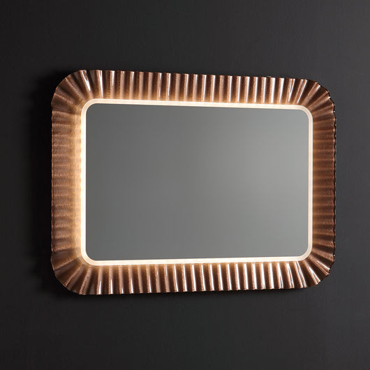 Specchio a led bronzo 94x68 cm