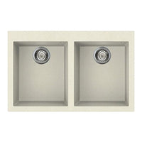 Lavello 79x50 cm 2 vasche panna