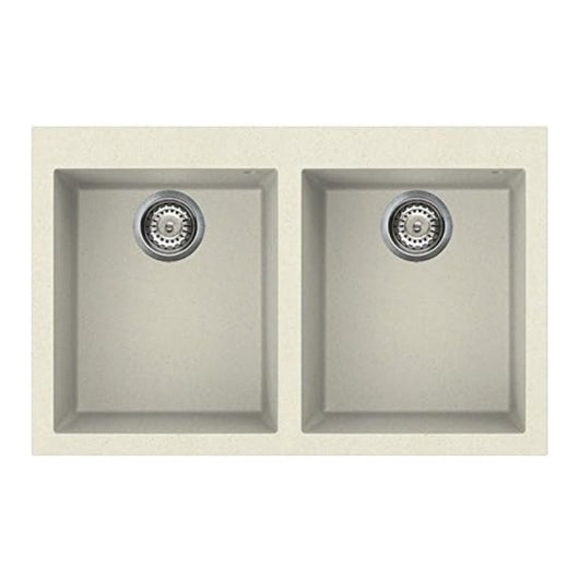 Lavello 79x50 cm 2 vasche panna