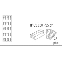 Scarpiera slim salvaspazio cinque ante Bianco Cenere 63x29x h190 cm
