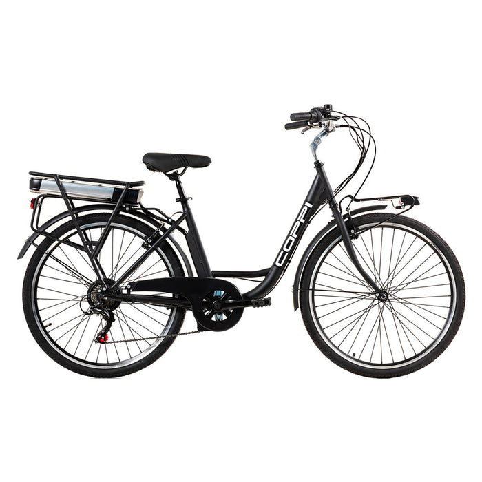 Bicicletta elettrica nera 26" con motore 250W