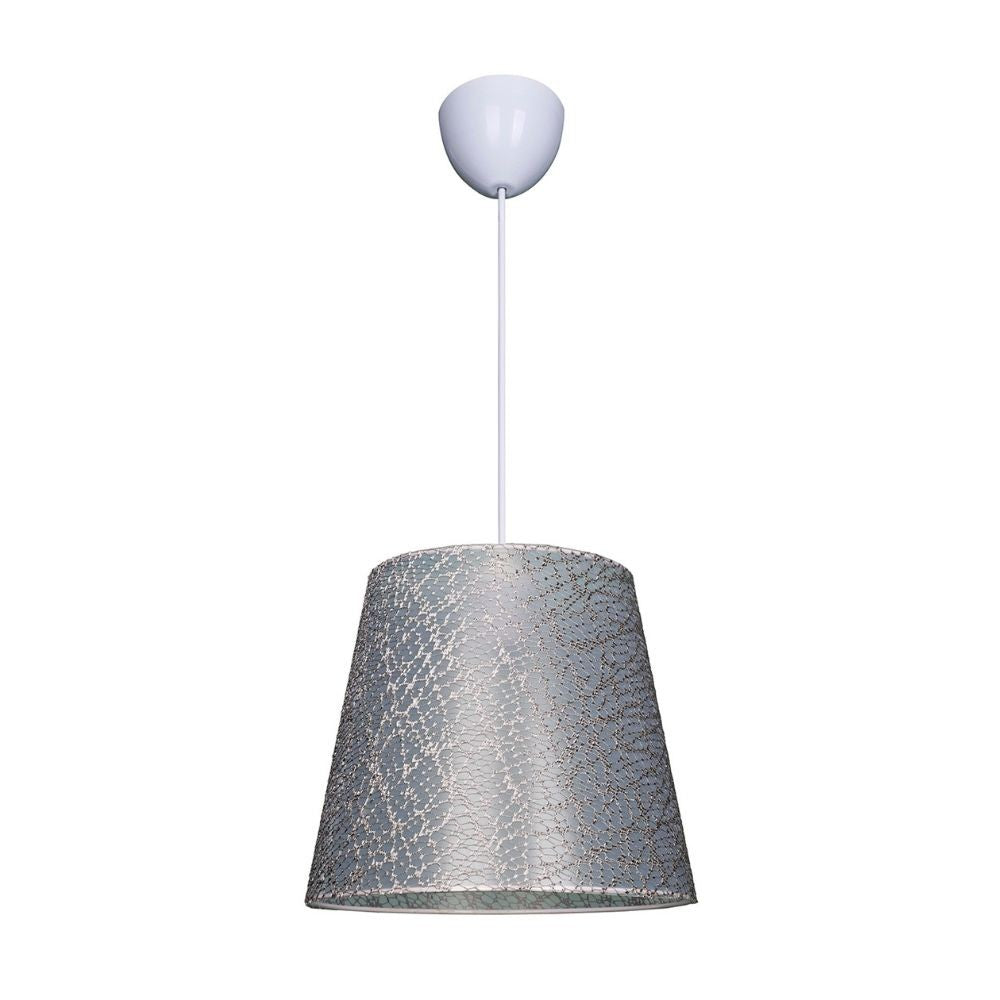 Lampada a sospensione Conic ASZ0777 in tessuto grigio EFFEZ