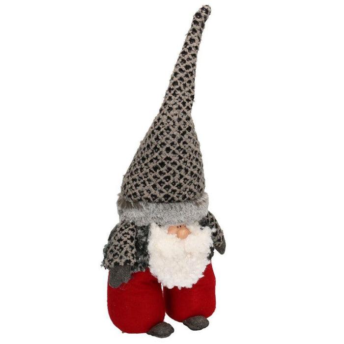 Fermaporta tessuto babbo natale grigio rosso cm20x12h61