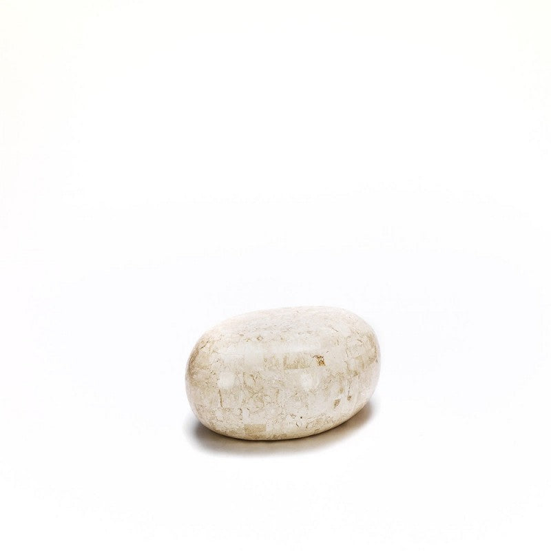 Tavolino moderno  pietra beige cm 50 x 75 x h 27