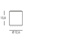 Lampada da soffitto in alluminio pressofuso con diffusore in vetro trasparente - 12W, 1420 lumen, luce calda alluminio