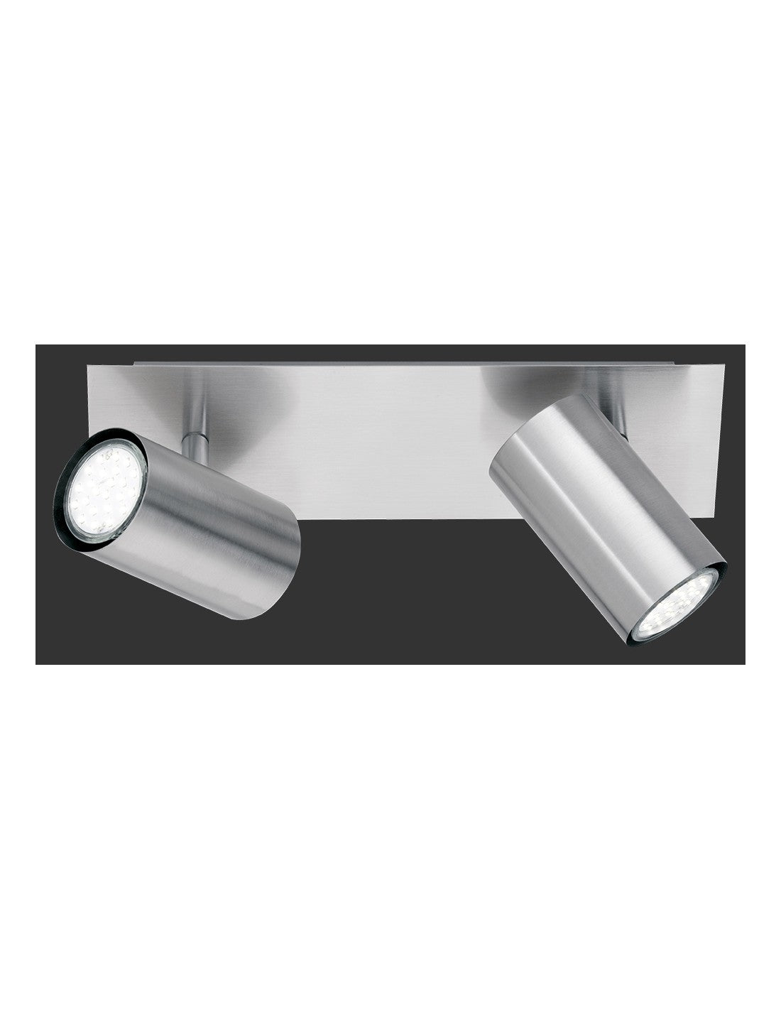 Lampada Soffitto 2 Faretti Spot Orientabili Marley Nichel Trio Lighting