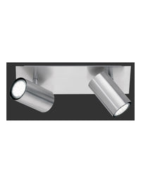 Lampada Soffitto 2 Faretti Spot Orientabili Marley Nichel Trio Lighting