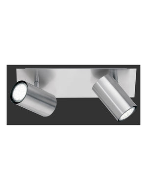 Lampada Soffitto 2 Faretti Spot Orientabili Marley Nichel Trio Lighting