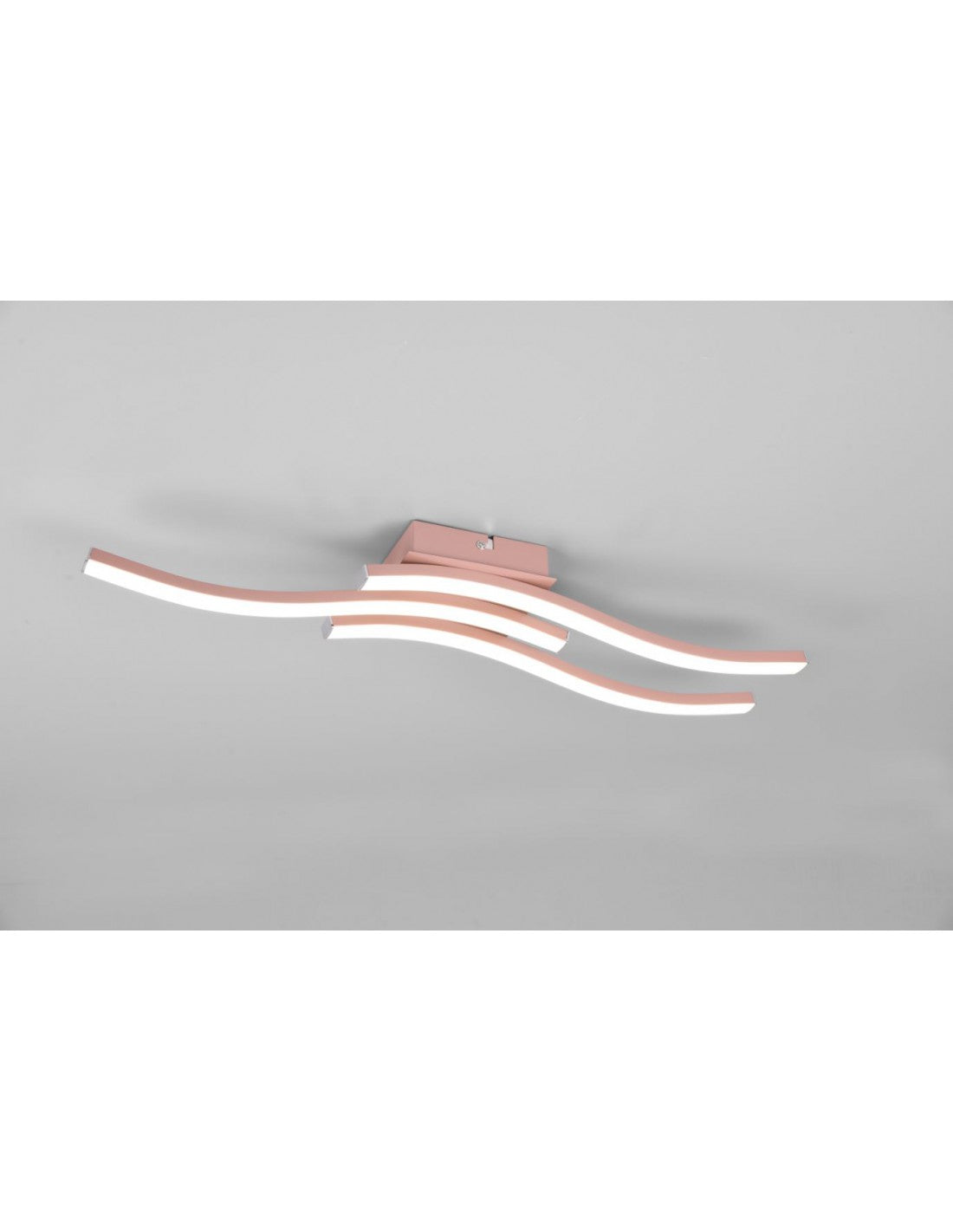 Plafoniera Soffitto Moderna 3 Bacchette Led 4000k Route Oro Rosa Trio Lighting