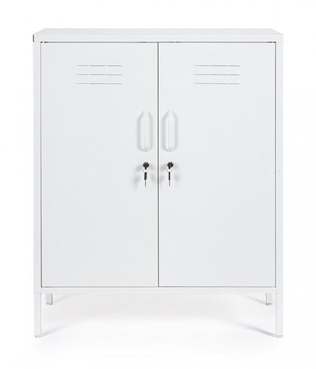 Credenza bianca 40x80x101,5h in acciaio