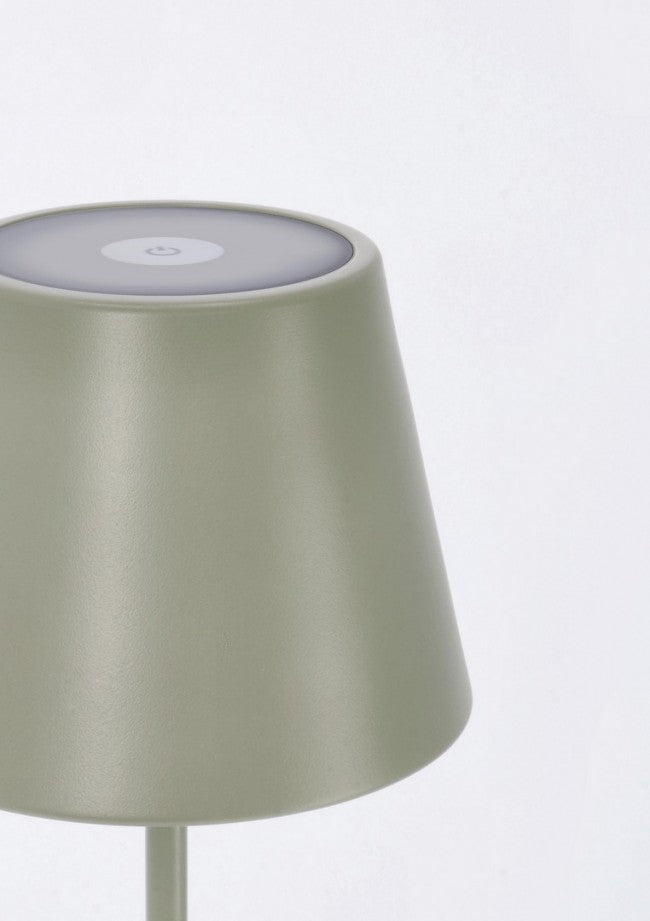 Lampada tavolo led etna verde salvia D.12x38h