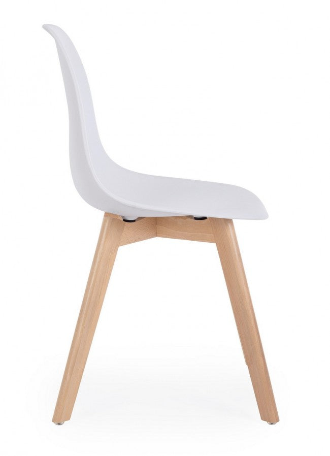 4x Sedia sistema bianco 51.5x46.5x86