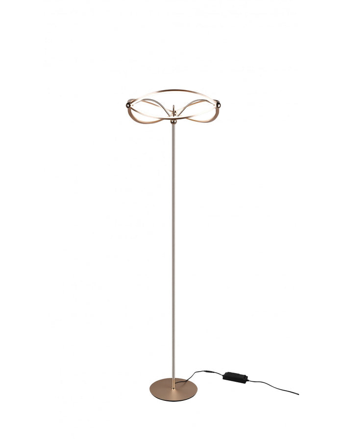 Piantana Charivari Diffusore Fiocco Led Dimmer Ottone Trio Lighting