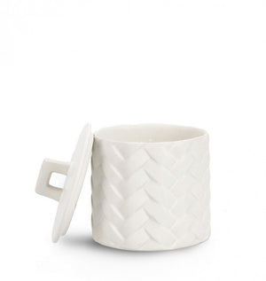 4x Coperchio twine bianco D.9,5x11h ceramica