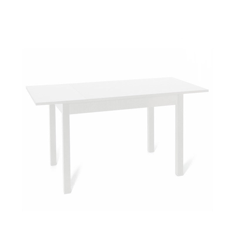 Tavolo pranzo allungabile interamente legno nobilitato cm 90x160-200 bianco