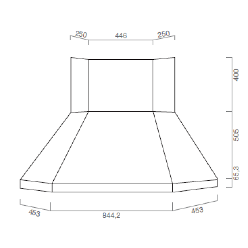 Cappa aspirante URBAN CORNER in acciaio inox brunito cm 105x105