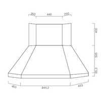 Cappa aspirante URBAN CORNER in acciaio inox brunito cm 105x105