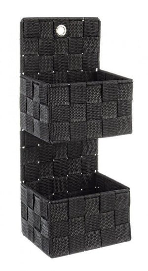 2x P.Oggetti Parete 2P Intreccio Nylon Nero