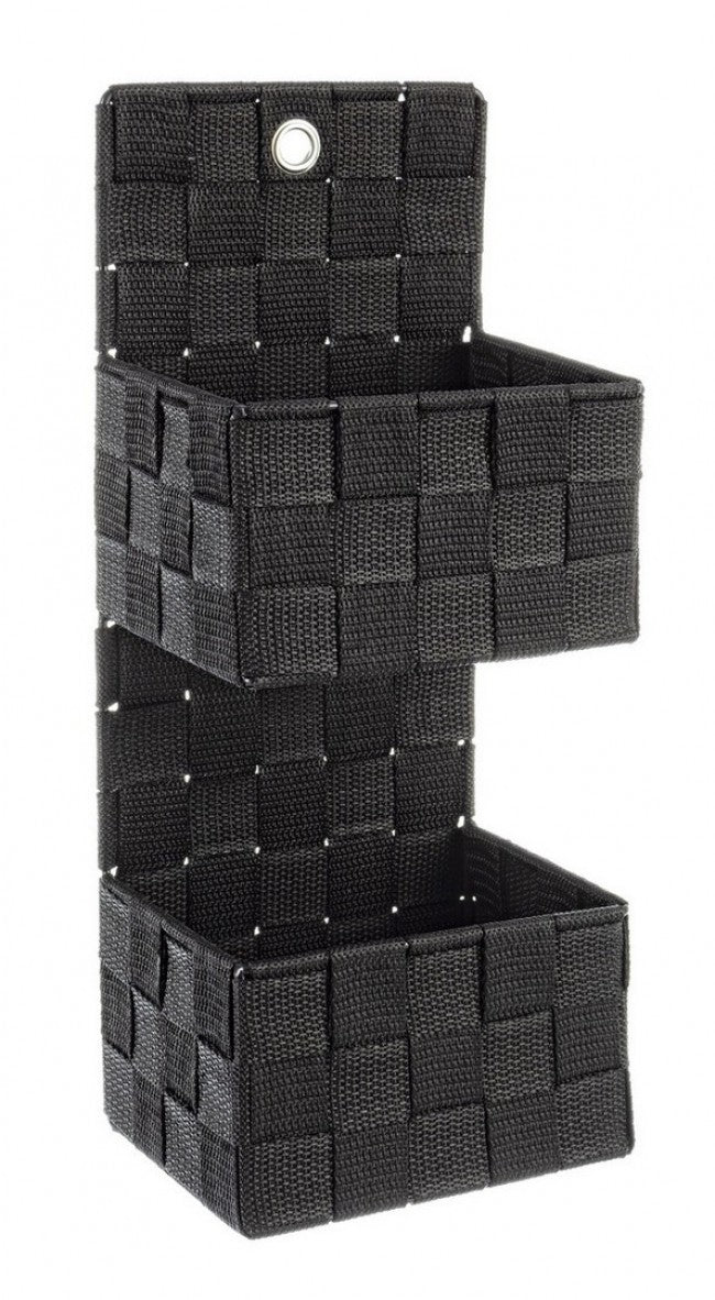 2x P.Oggetti Parete 2P Intreccio Nylon Nero