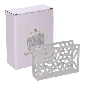 Portatovaglioli metallo frecce bianco rettangolare cm 14