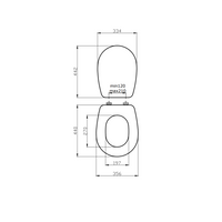 Copriwater modello liuto bianco in MDF