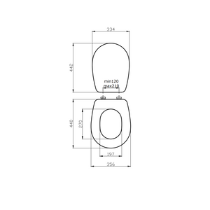 Copriwater modello liuto bianco in MDF