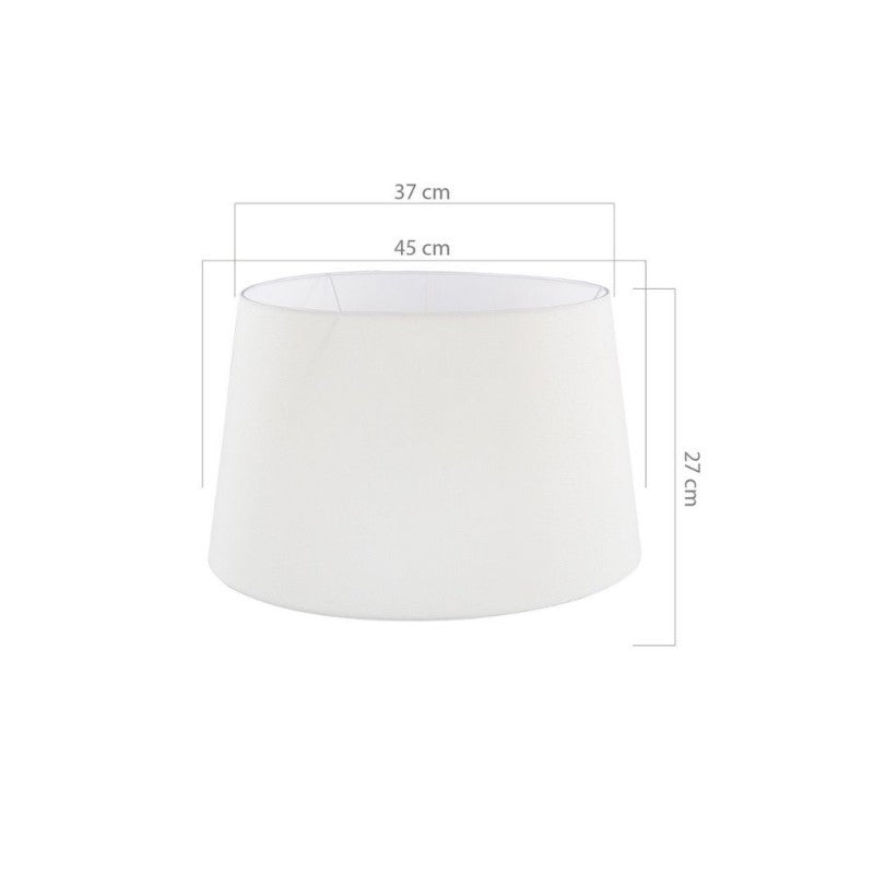 Lampada da terra 134,5x45 cm con paralume bianco
