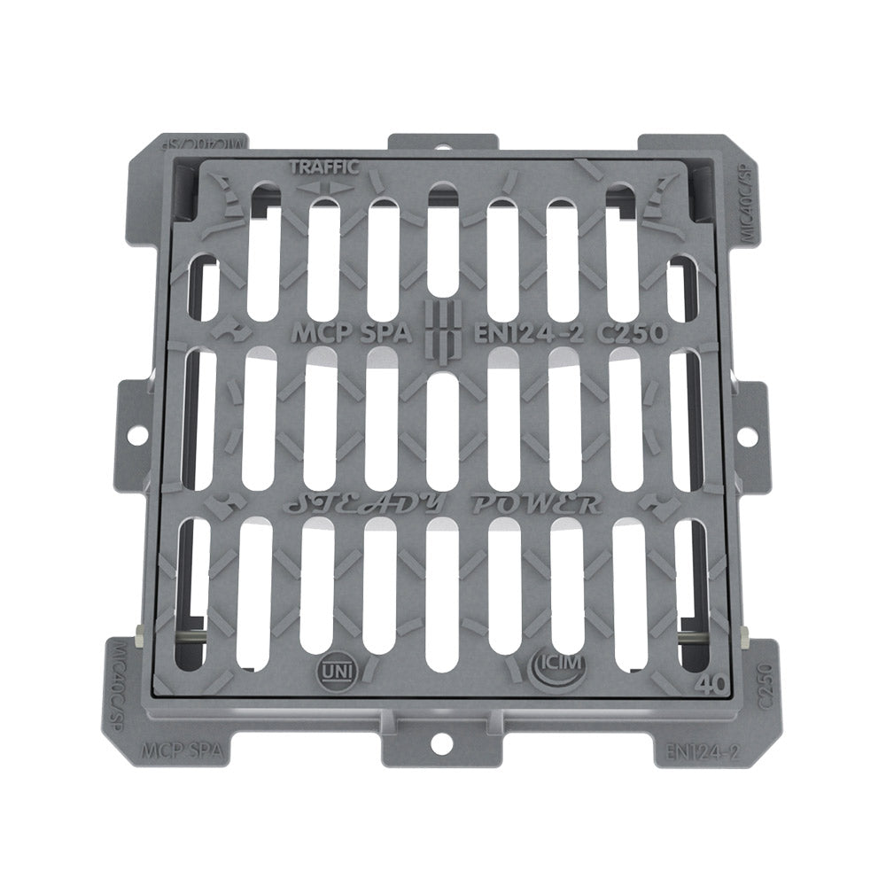 Caditoia piana in ghisa C250 60x60 cm