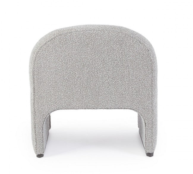 Poltrona grigia bouclé 71x69x72.5h