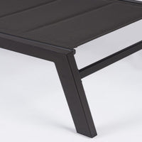 Lettino alto in alluminio  con ruote Hilde antracite 32h cm