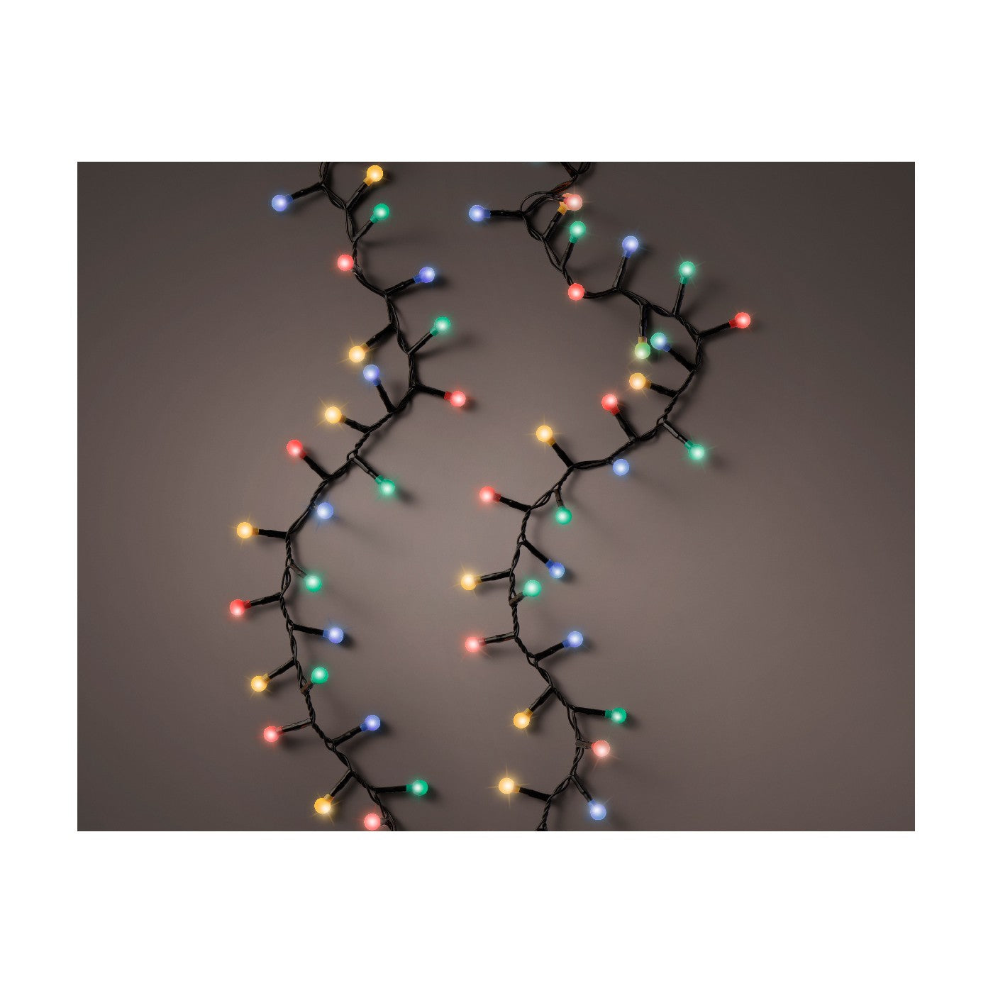 Luci LED Cherry Light nero/m.color 1100cm 8Funz OUT