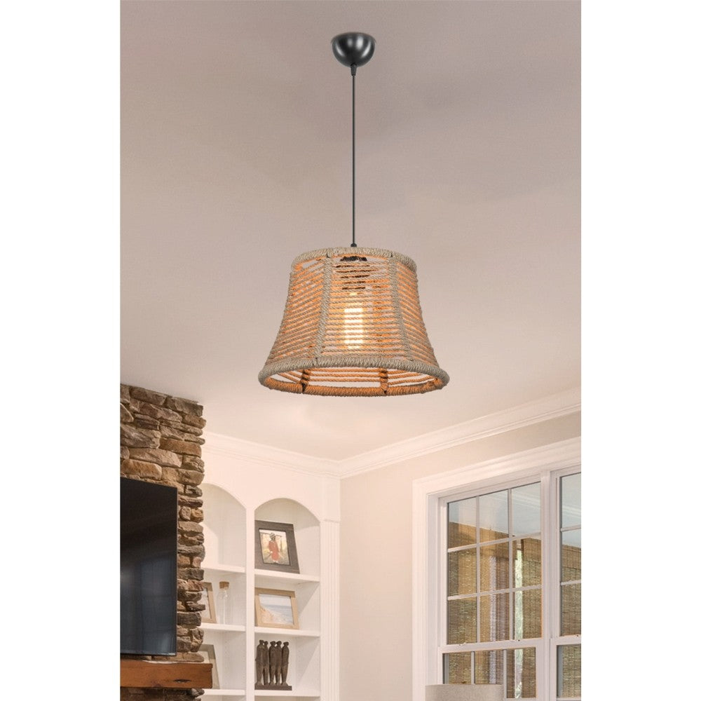 Lampada da soffitto Besta ASZ1745 con paralume in iuta H60xL31