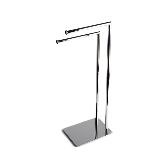 Porta 2 salviette cromato rettangolare