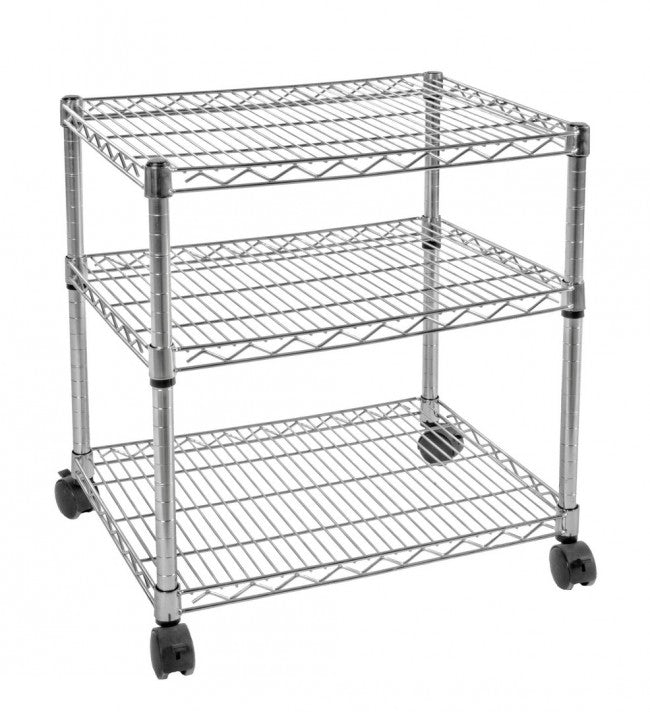 Carrello 60x45x70h in acciaio cromato