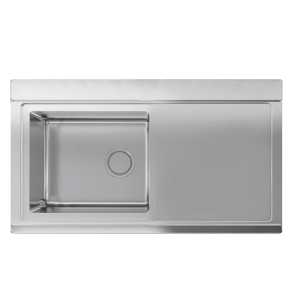 Lavello inox 90x50 cm con gocciolatoio