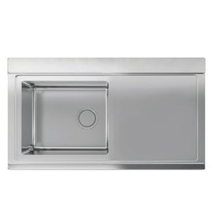 Lavello inox 90x50 cm con gocciolatoio