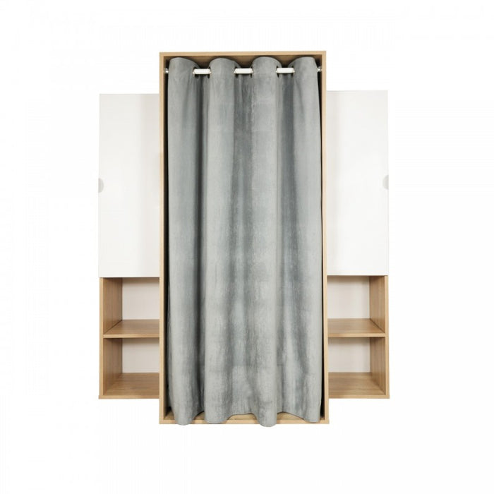 Guardaroba rovere con ante ed appendiabito da cabina o da camera