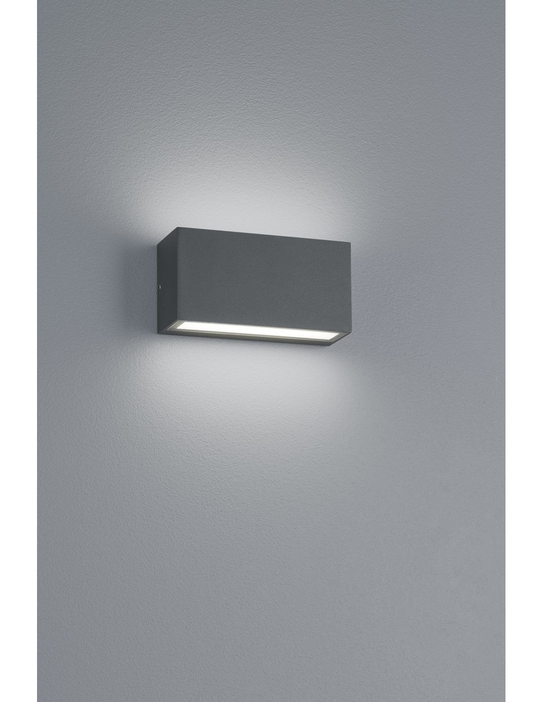 Applique Rettangolare Trent Led IP65 Antracite Doppia Emissione Trio Lighting