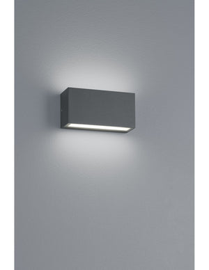Applique Rettangolare Trent Led IP65 Antracite Doppia Emissione Trio Lighting