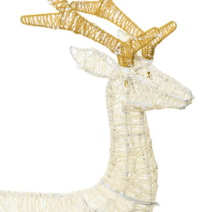 Renna 3D H85 cm testa destra 120 LED Traditional IP44 timer