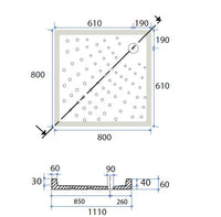 Piatto Doccia H6 Quadro In Ceramica Dianhydro