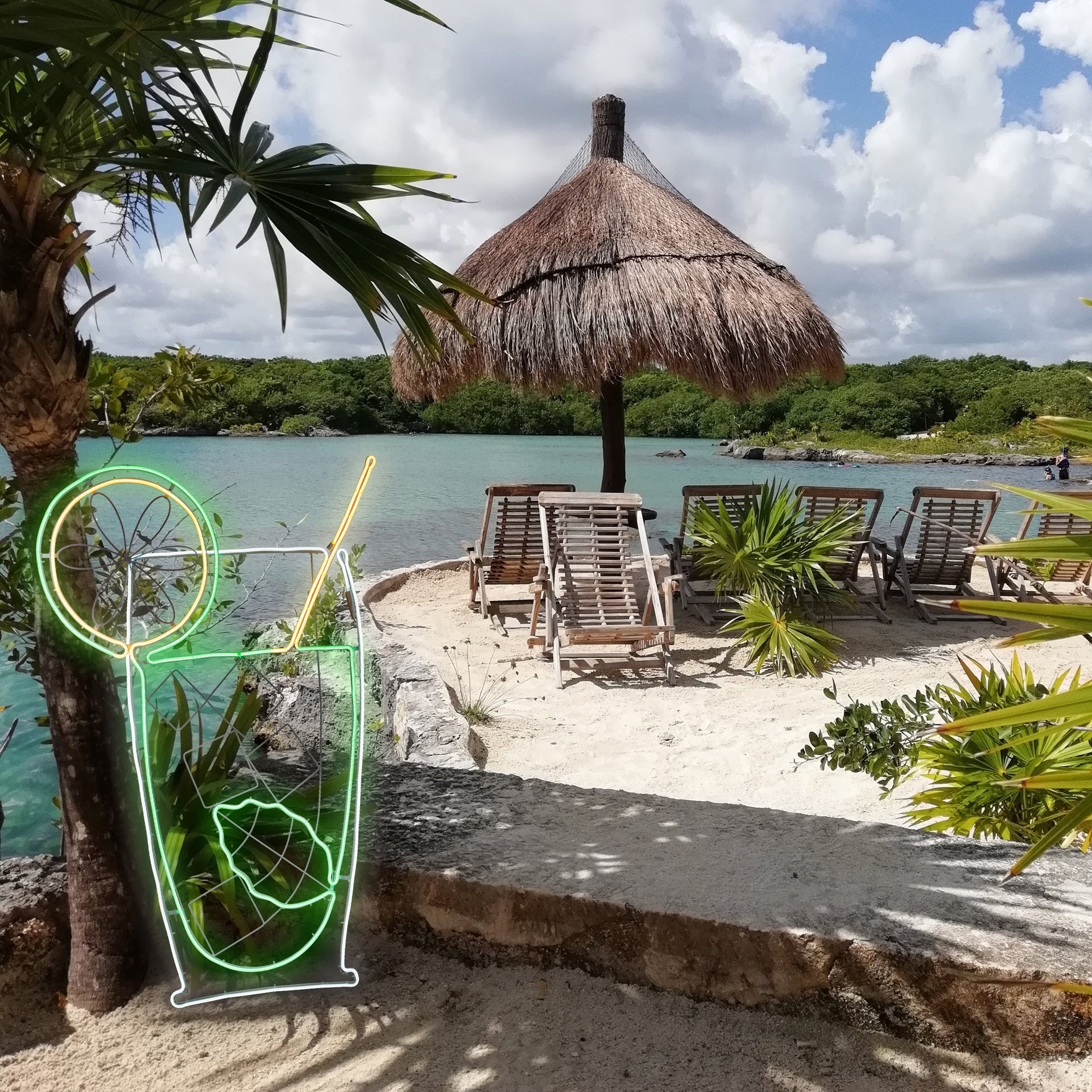 Cocktail mojito SMD neon 75x115 cm