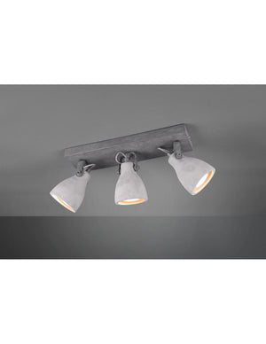 Lampada Calcestruzzo 3 Spot Orientabili Concrete Trio Lighting