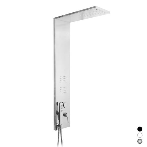 Parete attrezzata Trend inox lucido