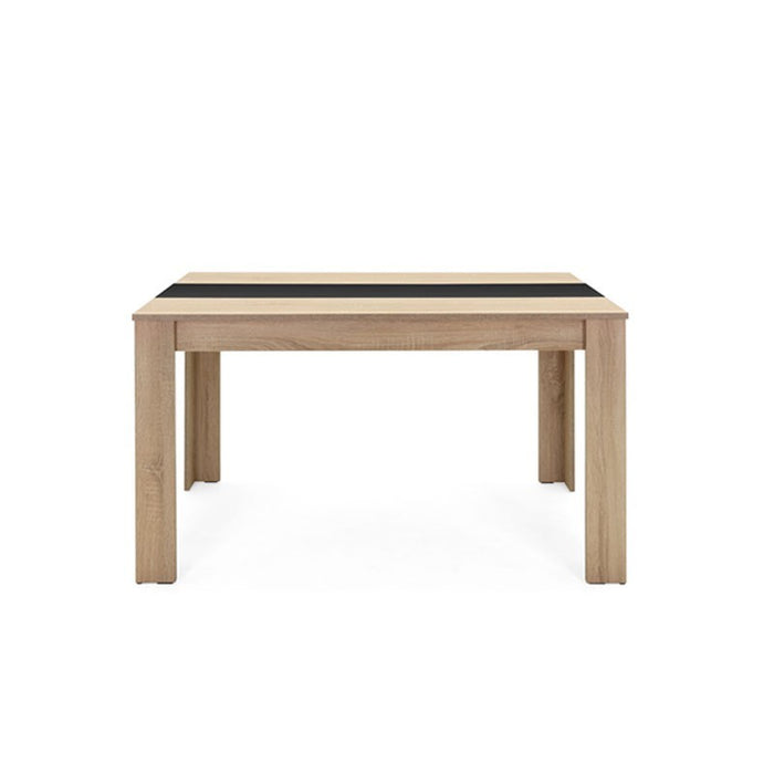 Tavolo da pranzo colore rovere inserto nero o bianco reversibile 138x80xh.74 cm