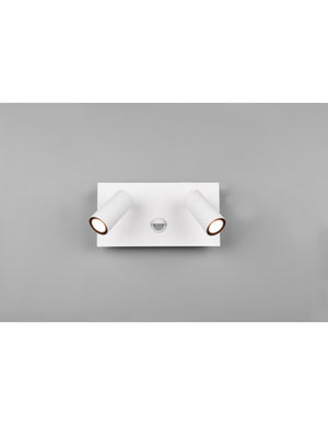 Applique Tunga IP54 Doppio Spot Led Bianco Orientabile Con Sensore Trio Lighting