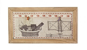 4x Lavagna memo cucito legno 38x20x2