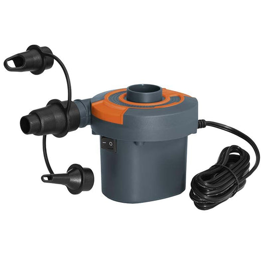 Pompa di Gonfiaggio Elettrica Sidewinder 12V CA/CC - 3 Adattatori per Valvole