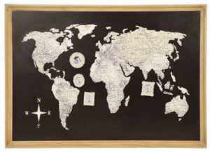 Quadro mondo nero con portafoto cm. 109,5x3xh76,5